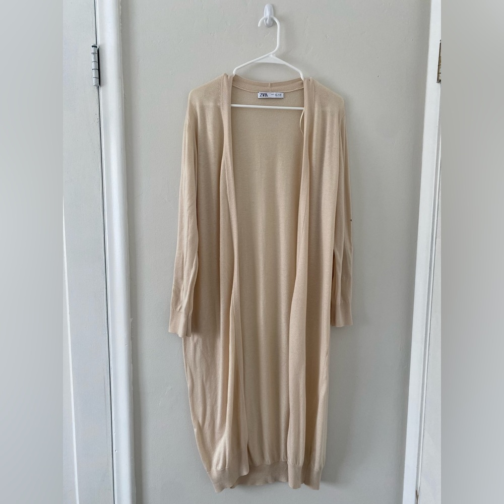 Cream duster cardigan